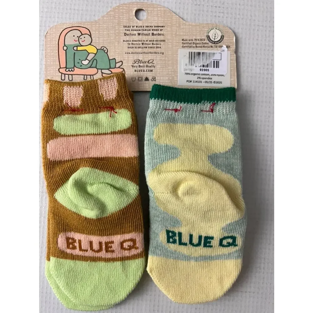 Blue Q‎ Baby Socks Organic Cotton 0-12 months New